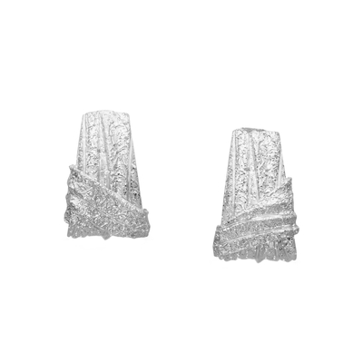 Серьги Intreccio из серебра 925 с покрытием белым родием, Цвет: серебряный, фото