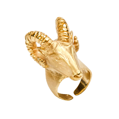 Кольцо Montone из латуни c покрытием желтым золотом, фото