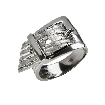 Кольцо Cinturino из серебра 925 с покрытием черным родием, Цвет: черный, фото