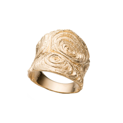 Кольцо Segno из серебра 925 с покрытием желтым золотом, Цвет: золотой, фото