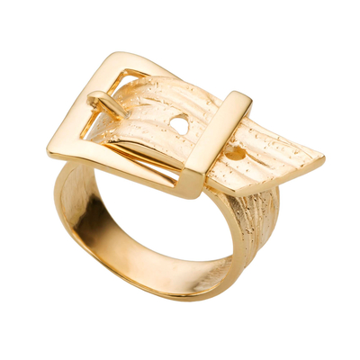 Кольцо Cinturino из серебра 925 с покрытием желтым золотом, Цвет: золотой, фото