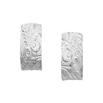 Серьги Segno вытянутые из серебра 925 с покрытием белым родием, Цвет: серебряный, фото