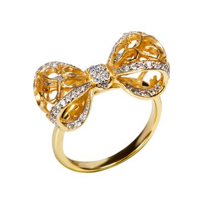 Кольцо Bonton из серебра 925 с покрытием желтым золотом, Цвет: золотой, фото