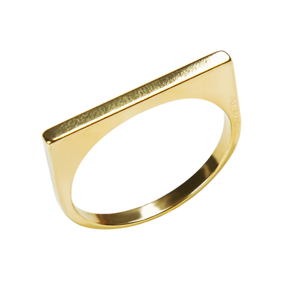 Кольцо Linea из серебра 925 с покрытием желтым золотом, Цвет: золотой, фото