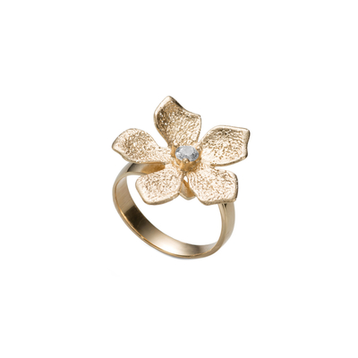 Кольцо Bloom из серебра 925 с покрытием желтым золотом, Цвет: золотой, фото