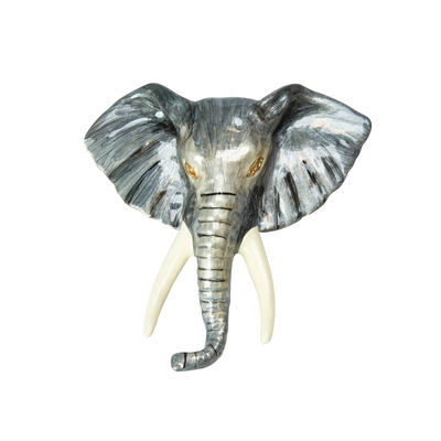 Брошь Elefante из латуни с эмалью и покрытием желтым золотом, фото