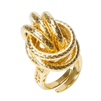 Кольцо Alessandro из бронзы с покрытием желтым золотом, фото