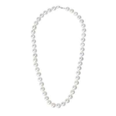 Колье Charm из серебра 925 с жемчугом и покрытием белым родием, фото