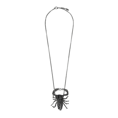 Колье Scorpio из латуни с эмалью и покрытием черным родием, фото