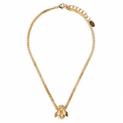 Колье Bee mini из бронзы с покрытием желтым золотом, фото