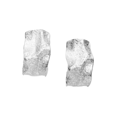 Серьги Oro diamanti большие из серебра 925 с покрытием белым родием, фото
