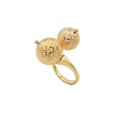 Кольцо Monza из серебра 925 с покрытием желтым золотом, Цвет: золотой, фото
