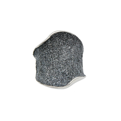 Кольцо Scintilla из серебра 925 с пайетками и покрытием белым родием, фото