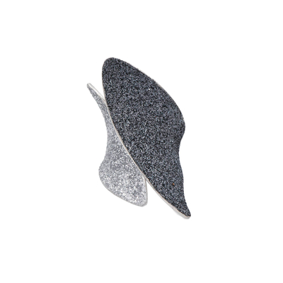 Кольцо Matera из серебра 925 с пайетками и покрытием белым родием, фото