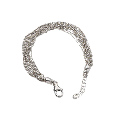 Браслет Rovigo с диамантовой обработкой из серебра 925 с покрытием белым родием, фото