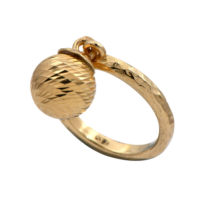 Кольцо Macerata из серебра 925 с покрытием желтым золотом, Цвет: золотой, фото
