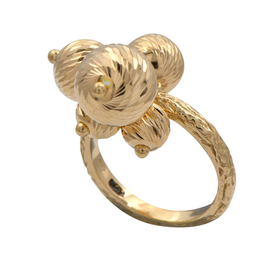 Кольцо Rivoli из серебра 925 с покрытием желтым золотом, Цвет: золотой, фото