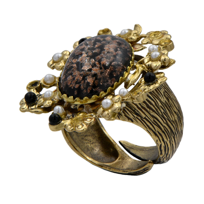 Кольцо Manfredonia из бронзы и смолы, фото
