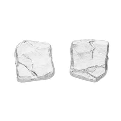 Серьги Scoglio квадраты из серебра 925 с покрытием белым родием, Цвет: серебряный, фото