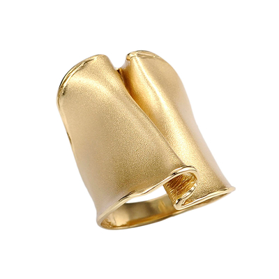 Кольцо Deodato из серебра 925 с покрытием желтым золотом, фото