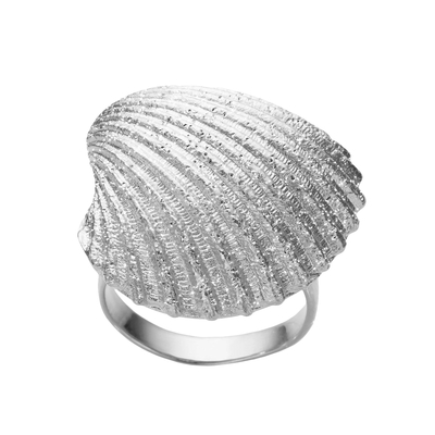 Кольцо Conchiglia из серебра 925 с покрытием белым родием, Цвет: серебряный, фото