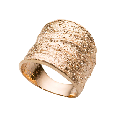 Кольцо Drappeggio из серебра 925 с покрытием желтым золотом, Цвет: золотой, фото