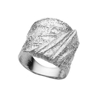 Кольцо Intreccio из серебра 925 с покрытием белым родием, Цвет: серебряный, фото