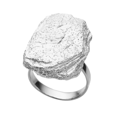 Кольцо Modena из серебра 925 с покрытием белым родием, Цвет: серебряный, фото