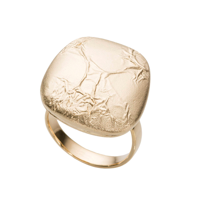 Кольцо Orvieto из серебра 925 с покрытием желтым золотом, Цвет: золотой, фото