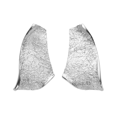 Серьги Brina из серебра 925 с покрытием белым родием, Цвет: серебряный, фото