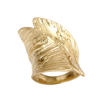 Кольцо Fabiana из серебра 925 с покрытием желтым золотом, фото