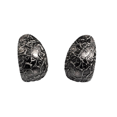 Серьги Raffaello из серебра 925 с покрытием черным родием, фото