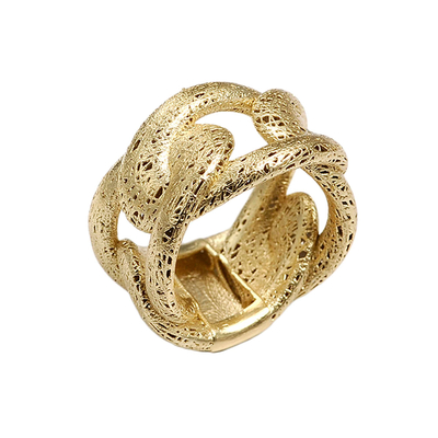 Кольцо Sanremo из серебра 925 с покрытием желтым золотом, фото