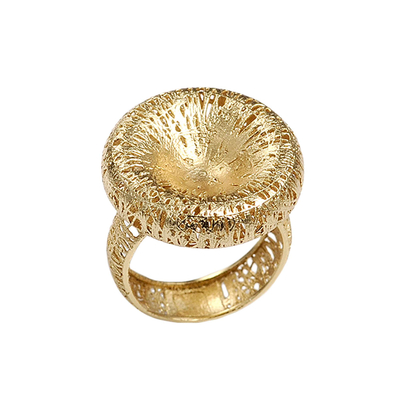 Кольцо Otranto из серебра 925 с покрытием желтым золотом, фото