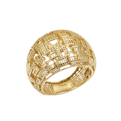 Кольцо Niscemi из серебра 925 с покрытием желтым золотом, фото