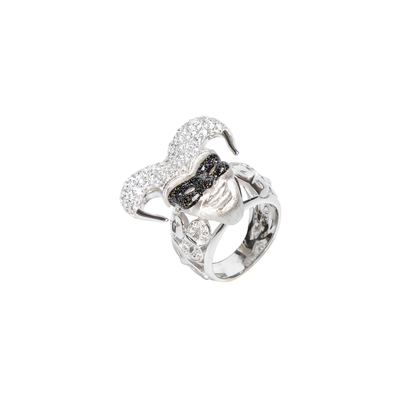 Кольцо Casanova из серебра 925 с покрытием белым родием, фото
