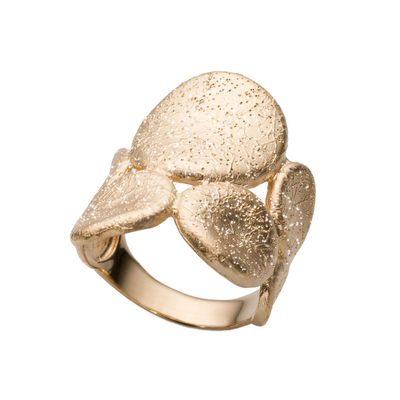 Кольцо Vanessa из серебра 925 с покрытием желтым золотом, Цвет: золотой, фото