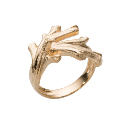 Кольцо Corallo из серебра 925 с покрытием желтым золотом, Цвет: золотой, фото