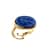 Кольцо Леда и лебедь синее из бронзы с покрытием желтым золотом, фотография — Stile.me