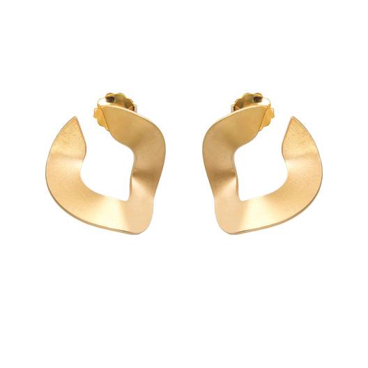 Серьги Валери из серебра 925 с покрытием желтым золотом, фотография — Stile.me