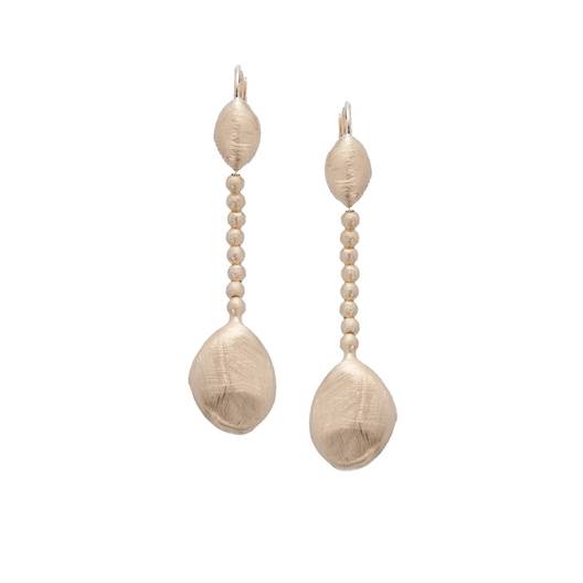 Серьги Бричола из серебра 925 с покрытием желтым золотом, фотография — Stile.me