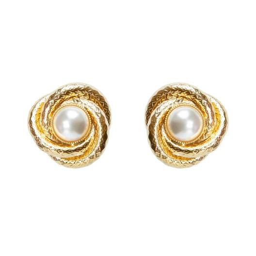 Серьги Федерико из бронзы с покрытием желтым золотом, фотография — Stile.me