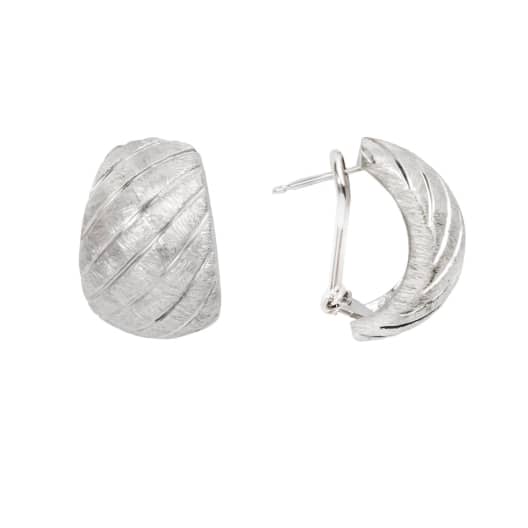 Серьги Стриа из серебра 925 с покрытием белым родием, фотография — Stile.me