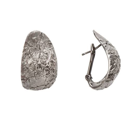 Серьги Графите из серебра 925 с покрытием черным родием, фотография — Stile.me