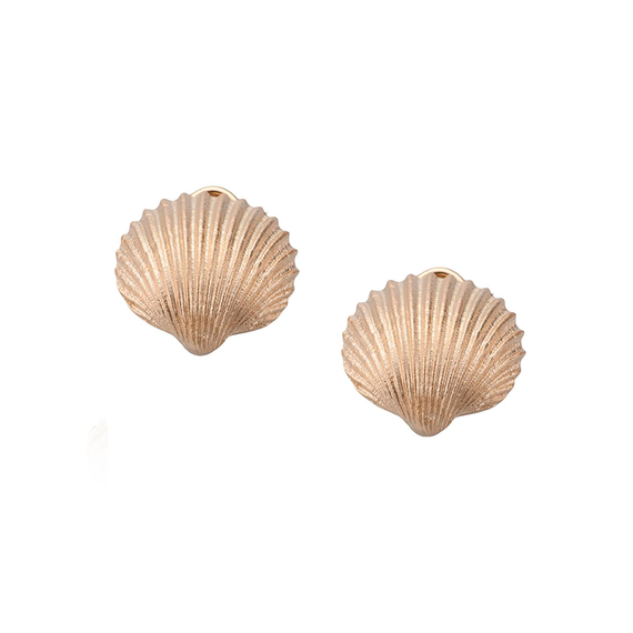 Серьги Conchiglia из серебра 925 с покрытием желтым золотом, Цвет: золотой, фото