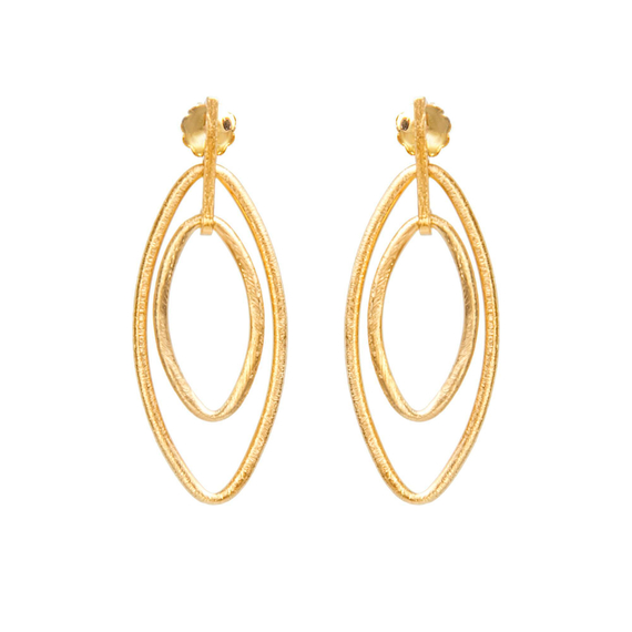 Серьги Darcia из серебра 925 с покрытием желтым золотом, фото