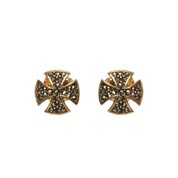 Серьги Croce из серебра 925 с покрытием золотом, фото