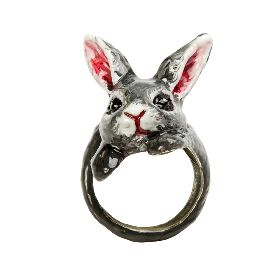 Кольцо Lapin из серебра 925 с эмалью, фото