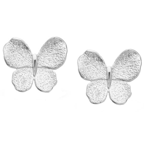 Серьги Farfalla из серебра 925 с покрытием белым родием, Цвет: серебряный, фото