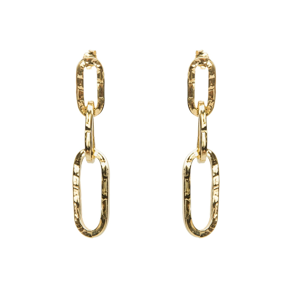 Серьги Margo из серебра 925 с покрытием желтым золотом, фото